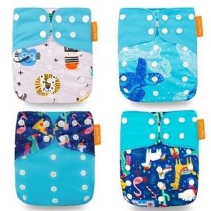 Matching set of NWT pocket cloth diapers